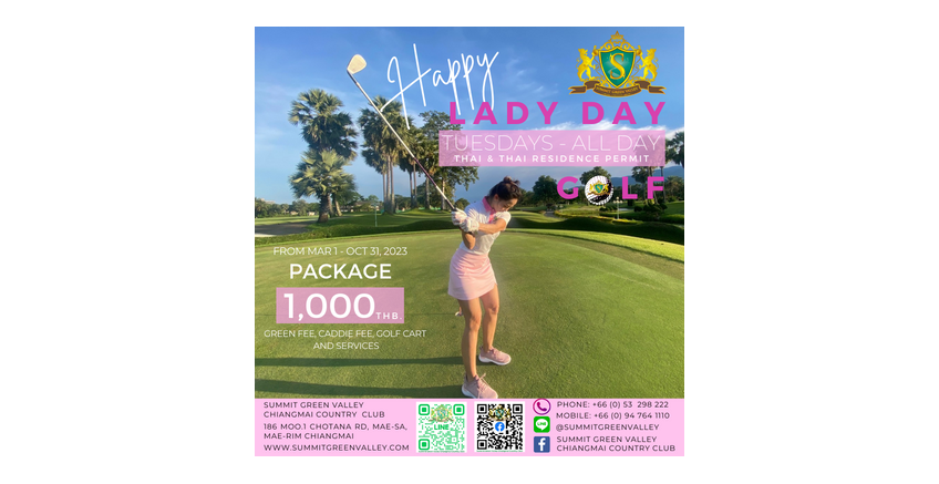 New Lady Day Golf Mar 1 - Oct 31 , 23