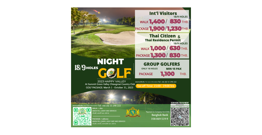 New Night Golf  Mar 1  - Oct 31, 23