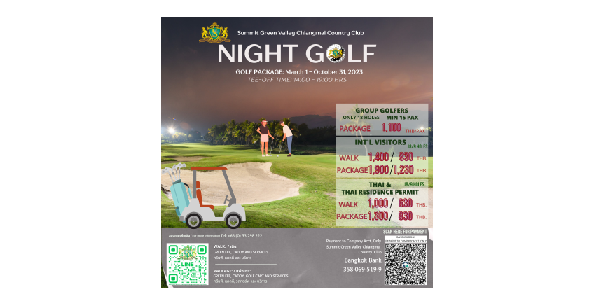 New Night Golf  Mar 1  - Oct 31, 23
