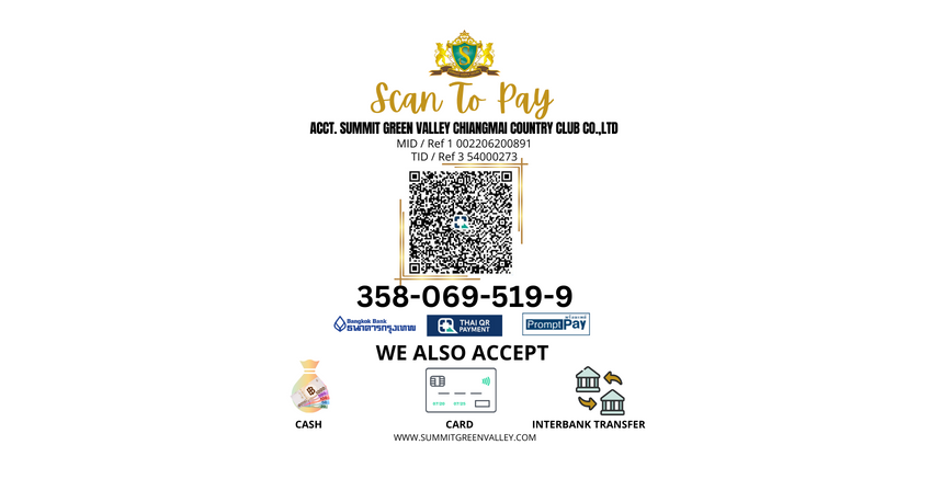 Scan To Pay Summit Green Valley Golf Club