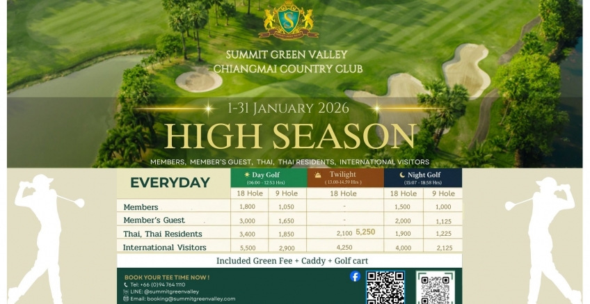 High Season : 1-31 January 2026